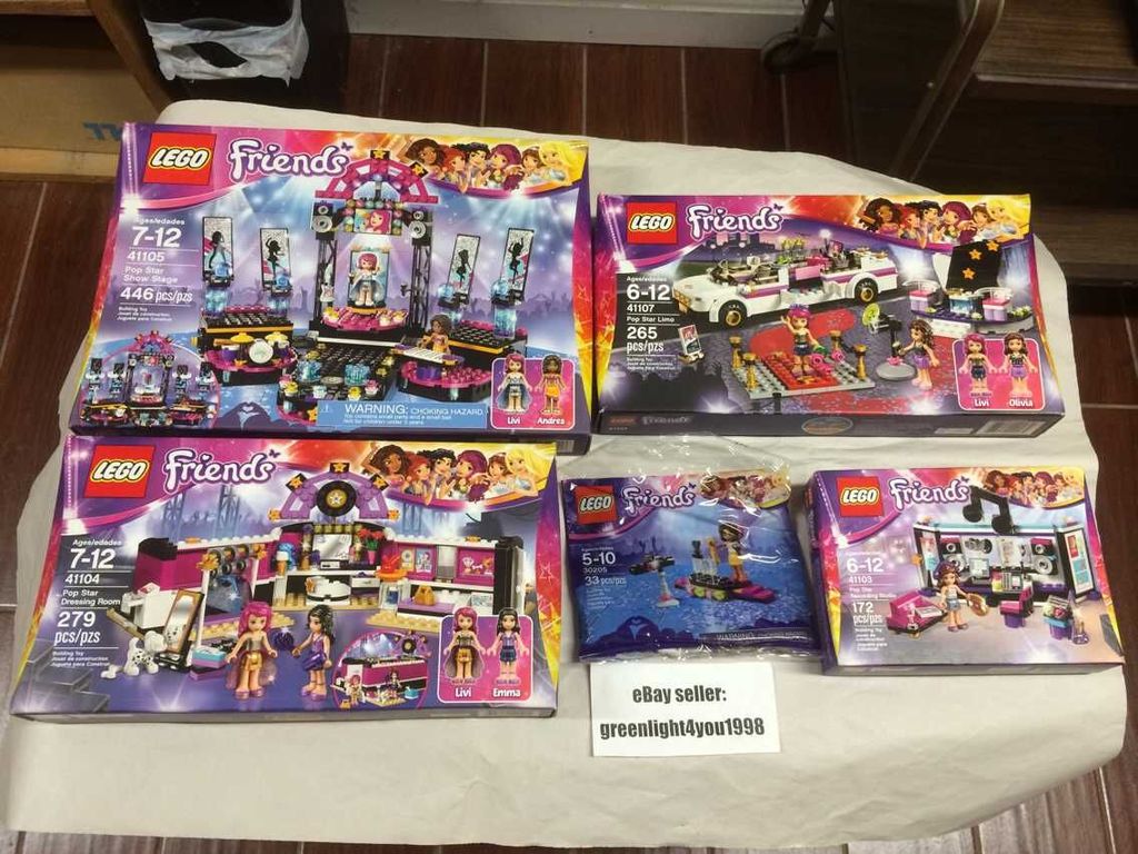 LEGO Friends Pop Star Collection Play Set 41103 41104 41105 41107 30205 Polybag